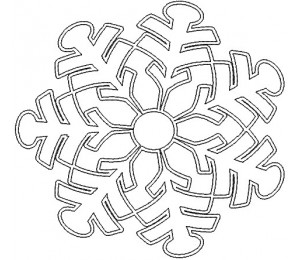 Stickserie - Schneegetobe Schneefocken